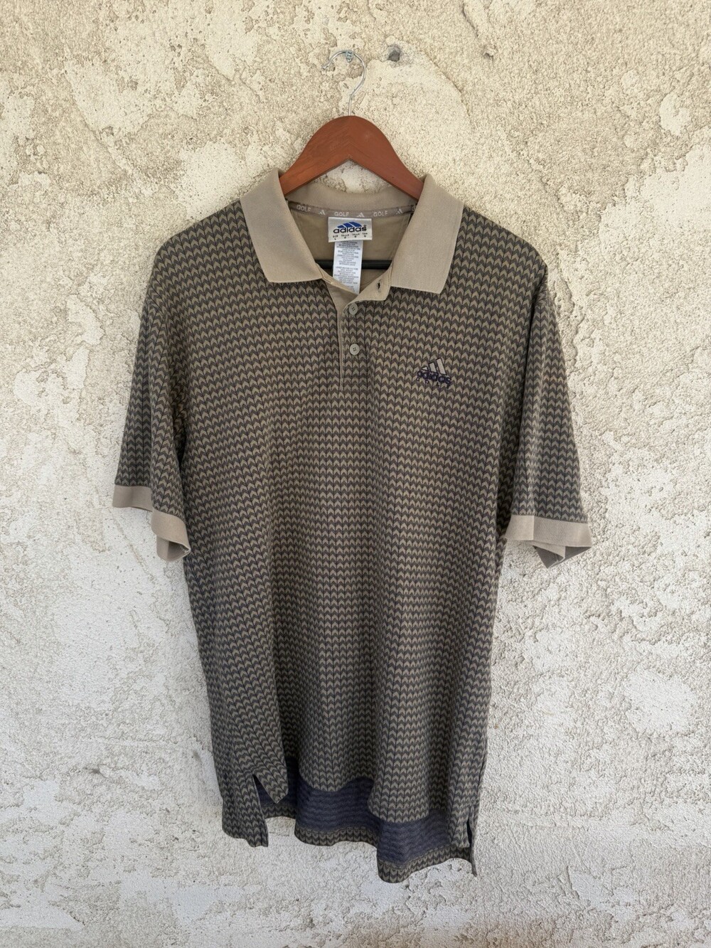 Adidas Golf Polo Shirt Size L  Brown Pullover Short Sleeve 100% Cotton